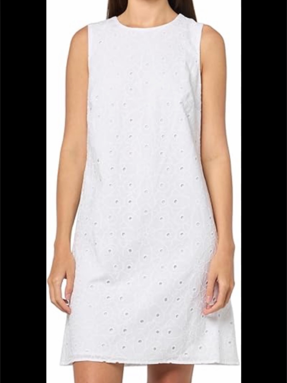 Tommy Hilfiger White Eyelet Sleeveless Mini Dress